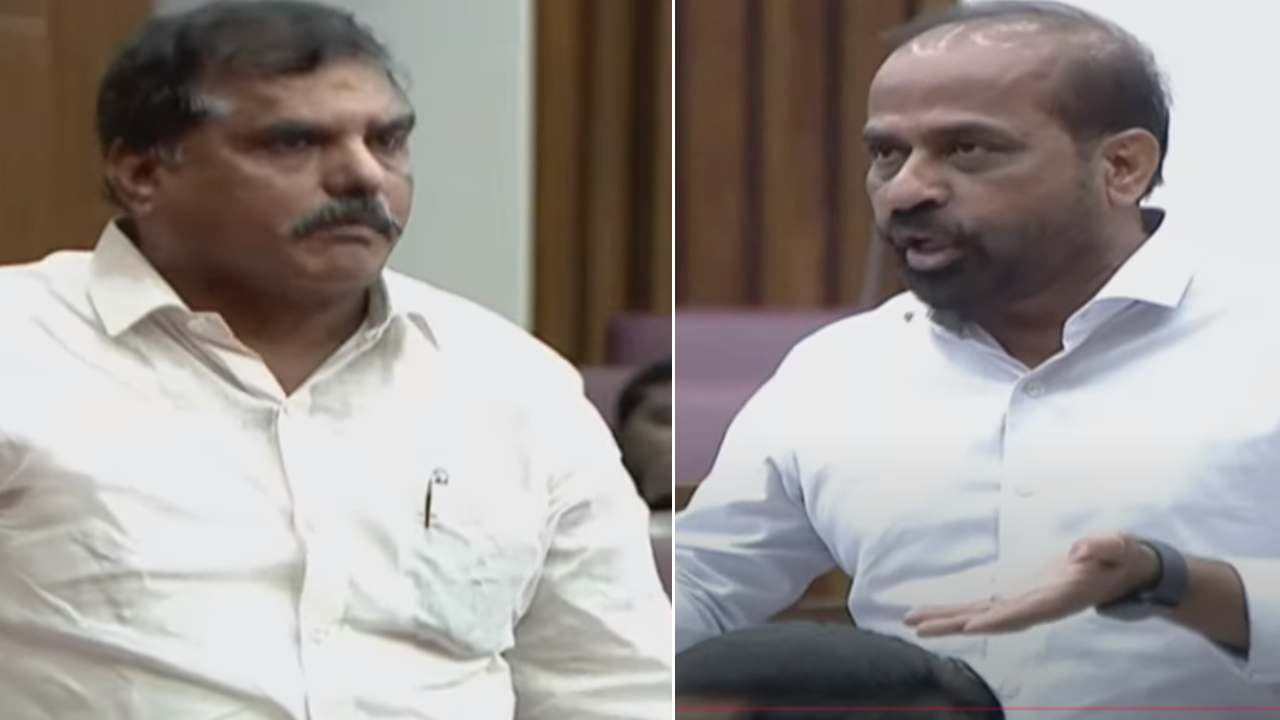 శాసనమండలిలో మంత్రి వ్యాఖ్యలపై వైసీపీ సభ్యుల నిరసన.. క్షమాపణ చెప్పాలని డిమాండ్ శాసనమండలిలో మంత్రి వ్యాఖ్యలపై వైసీపీ సభ్యుల నిరసన.. క్షమాపణ చెప్పాలని డిమాండ్