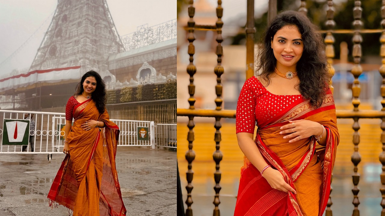 Alekhya Harika : తిరుమలలో దేత్తడి హారిక.. చీరలో సంప్రదాయంగా ఫొటోలు..
