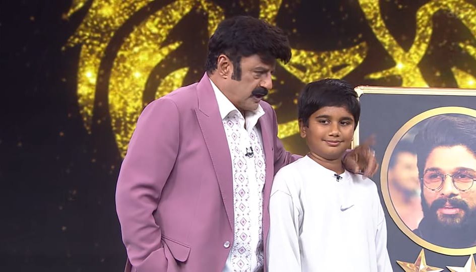Allu Arjun Attends to Balakrishna Unstoppable with Allu Ayaan and Arha