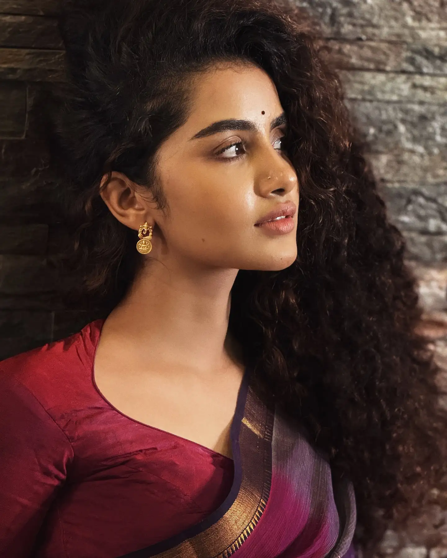 Anupama Parameswaran Cute Photos in Saree