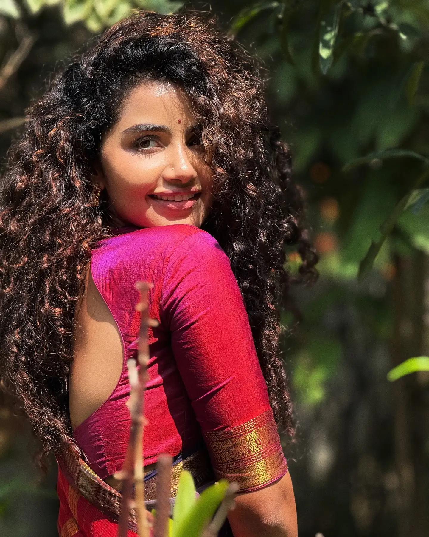 Anupama Parameswaran Cute Photos in Saree