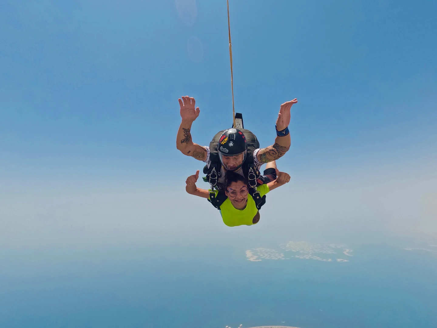 Anveshi Jain Sky Diving in Dubai