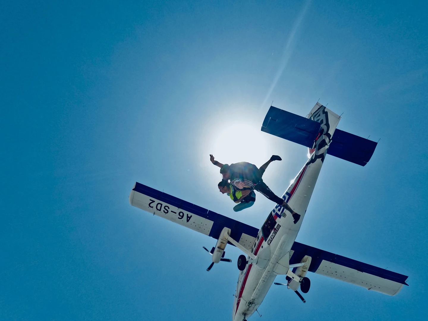 Anveshi Jain Sky Diving in Dubai