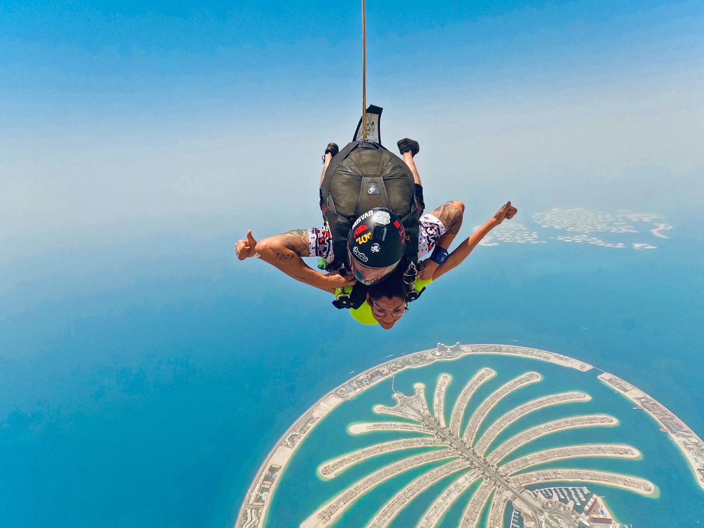 Anveshi Jain Sky Diving in Dubai