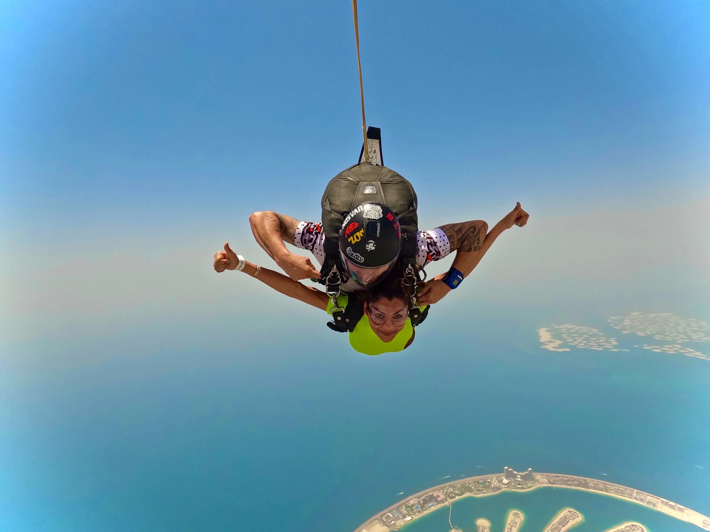 Anveshi Jain Sky Diving in Dubai