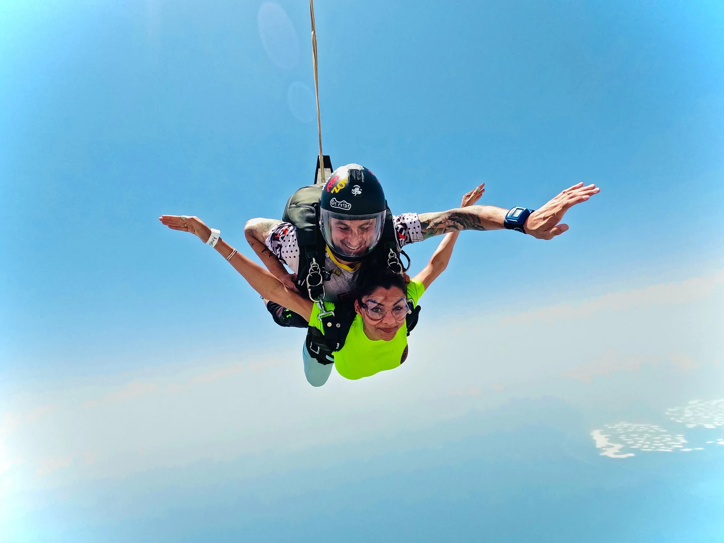 Anveshi Jain Sky Diving in Dubai