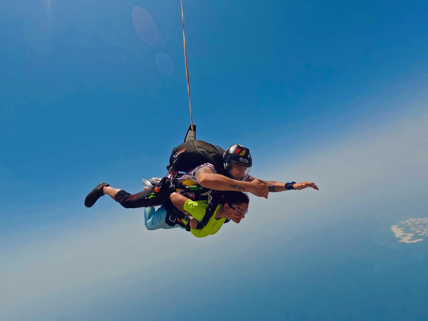 Anveshi Jain Sky Diving in Dubai