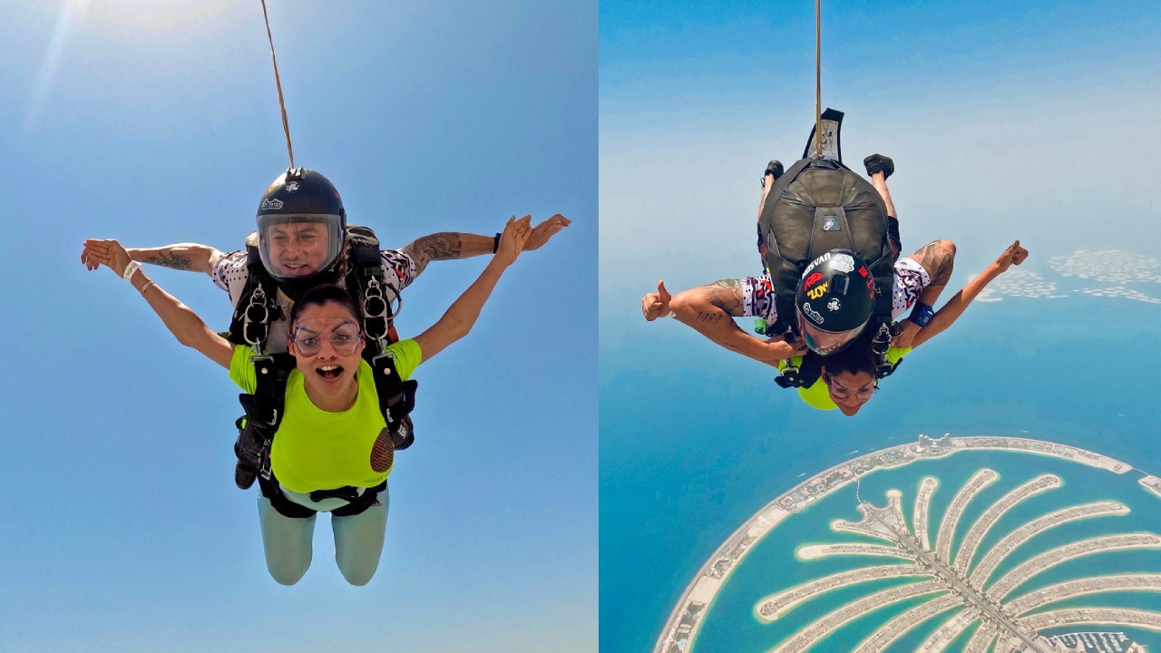 Anveshi Jain : దుబాయ్ లో స్కై డైవింగ్ చేసిన బాలీవుడ్ భామ.. ఫొటోలు వైరల్..