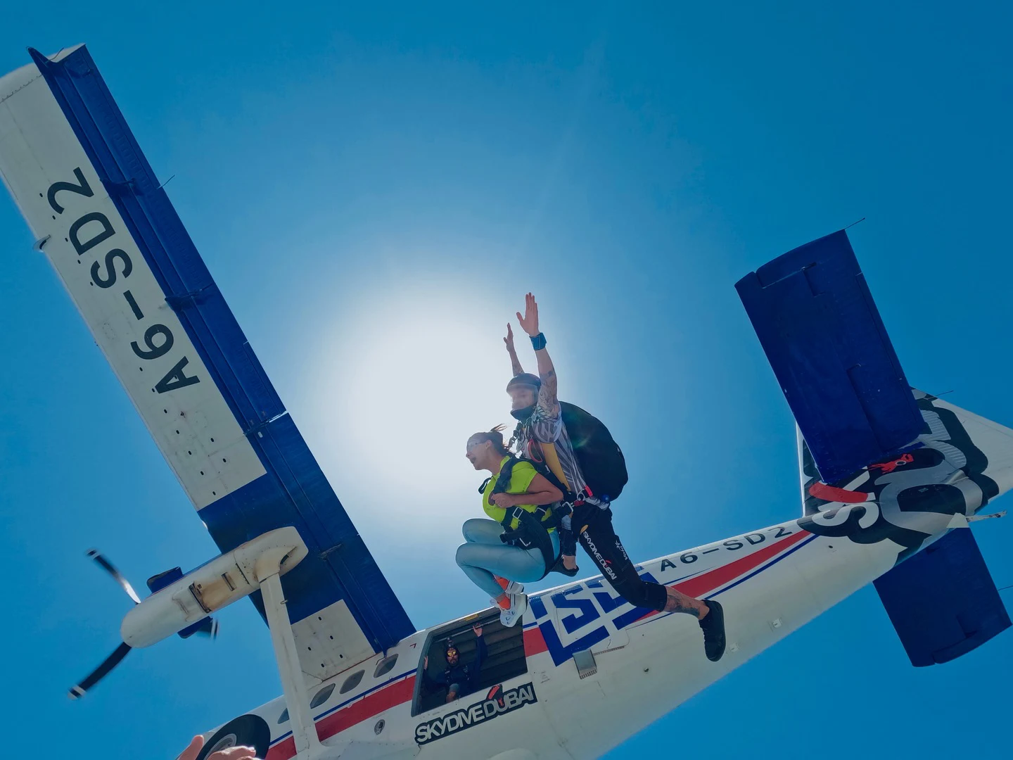 Anveshi Jain Sky Diving in Dubai