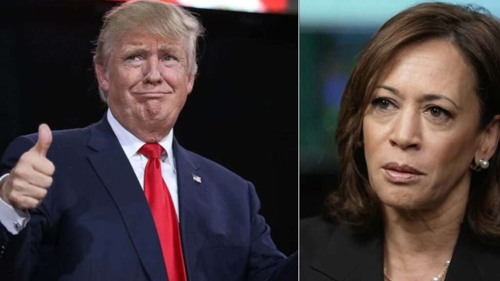 Donald Trump and Kamala Harris