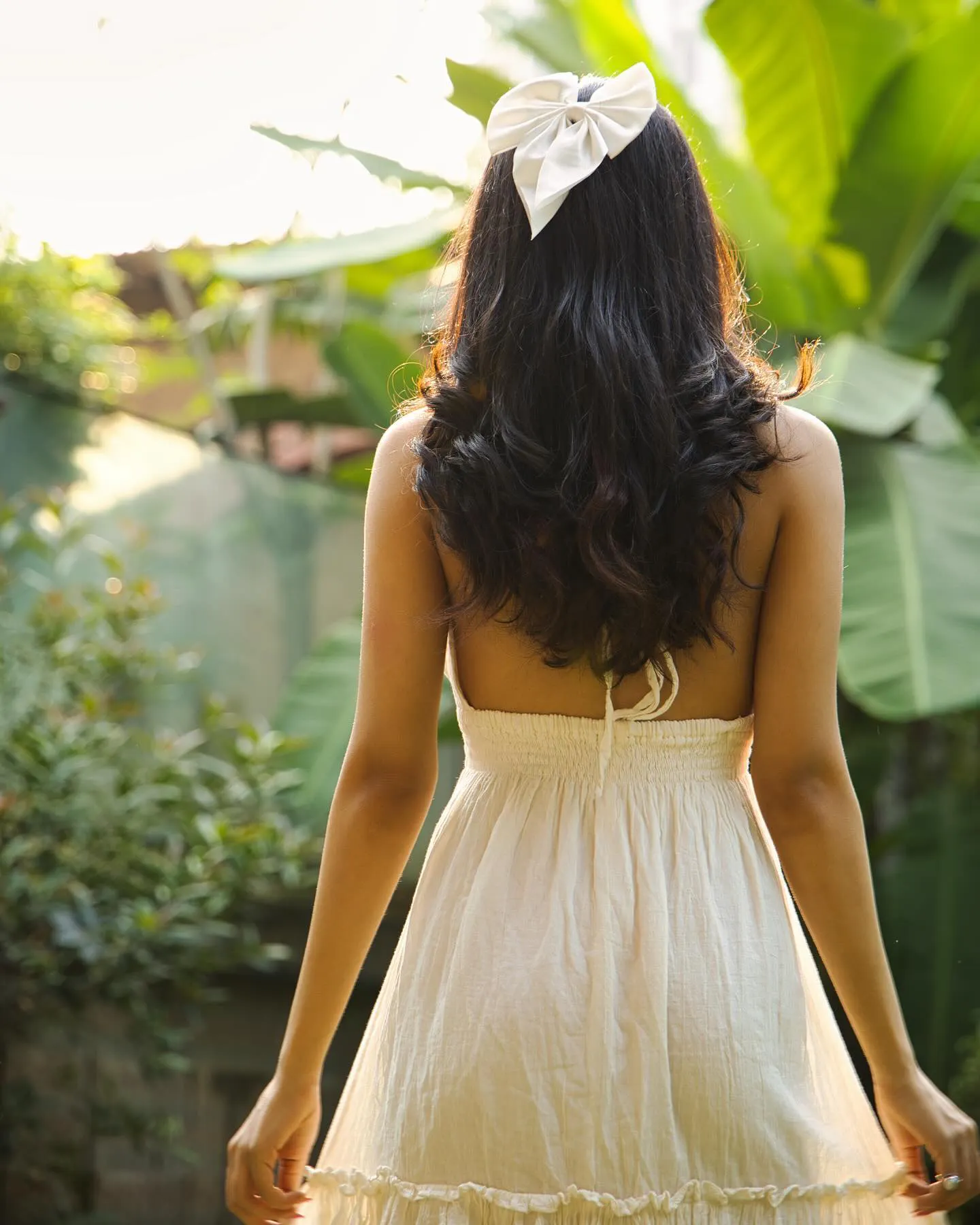 Gehna Sippy Shines in White Dress under Sun Light