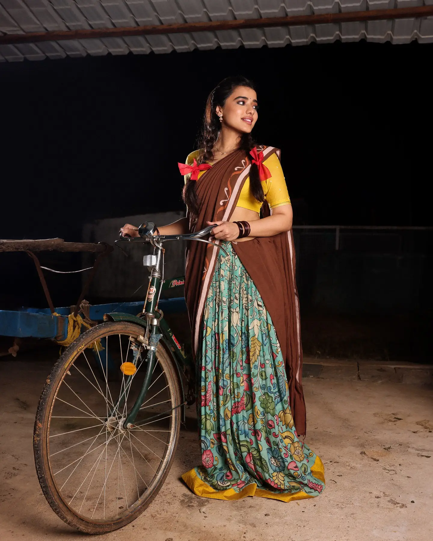 Ketika Sharma Cute Looks in Half Saree