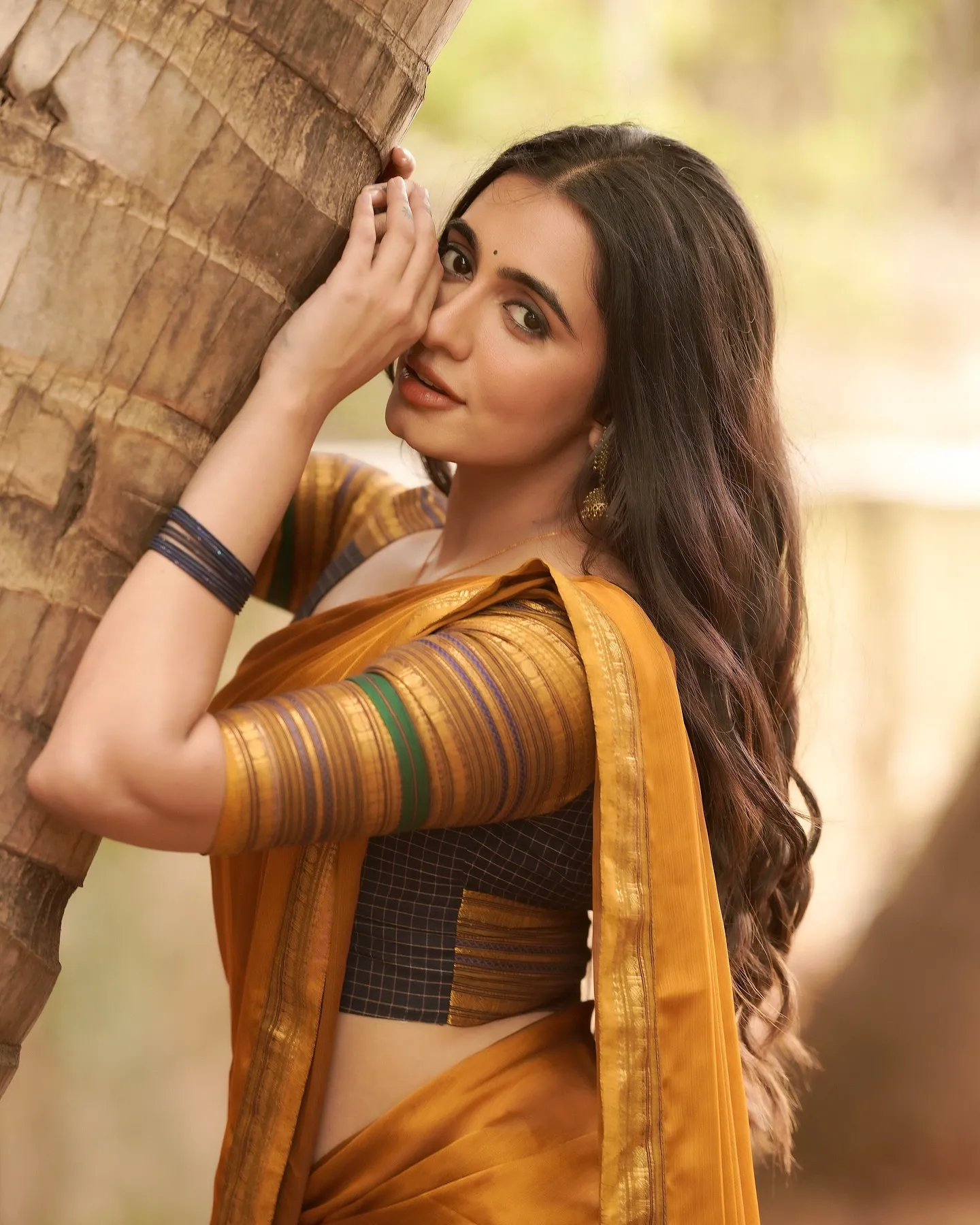 Maanasa Choudhary Cute Photos in Half Saree for Diwali