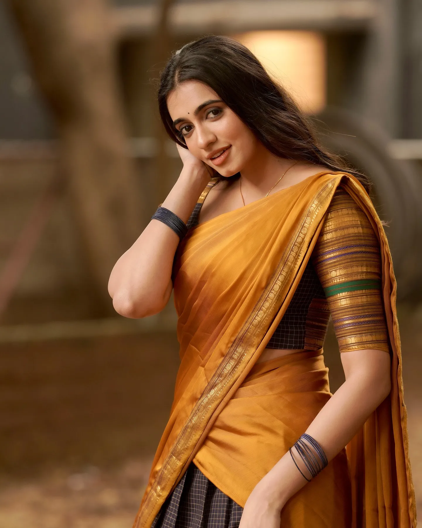Maanasa Choudhary Cute Photos in Half Saree for Diwali
