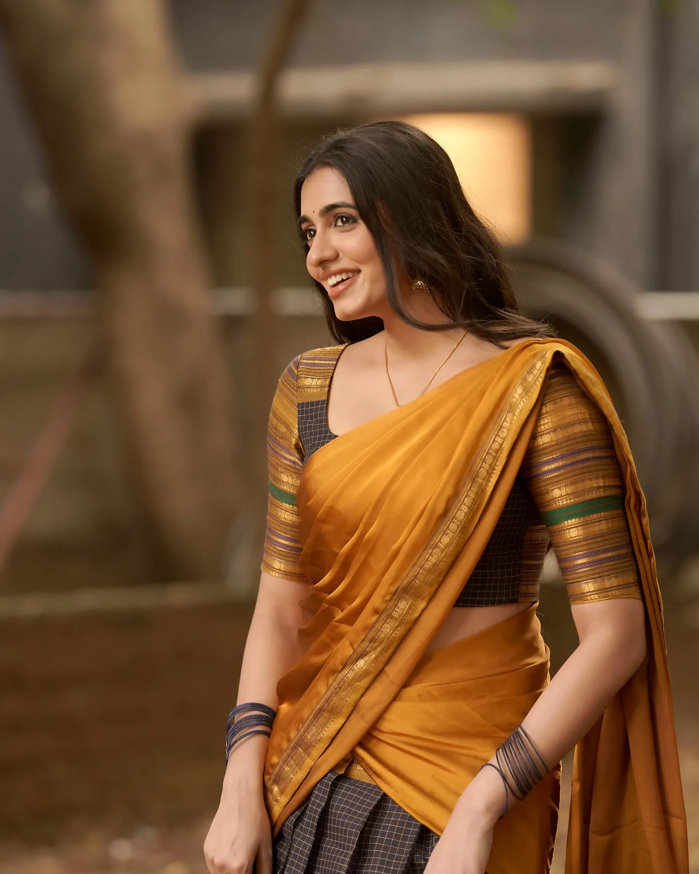 Maanasa Choudhary Cute Photos in Half Saree for Diwali