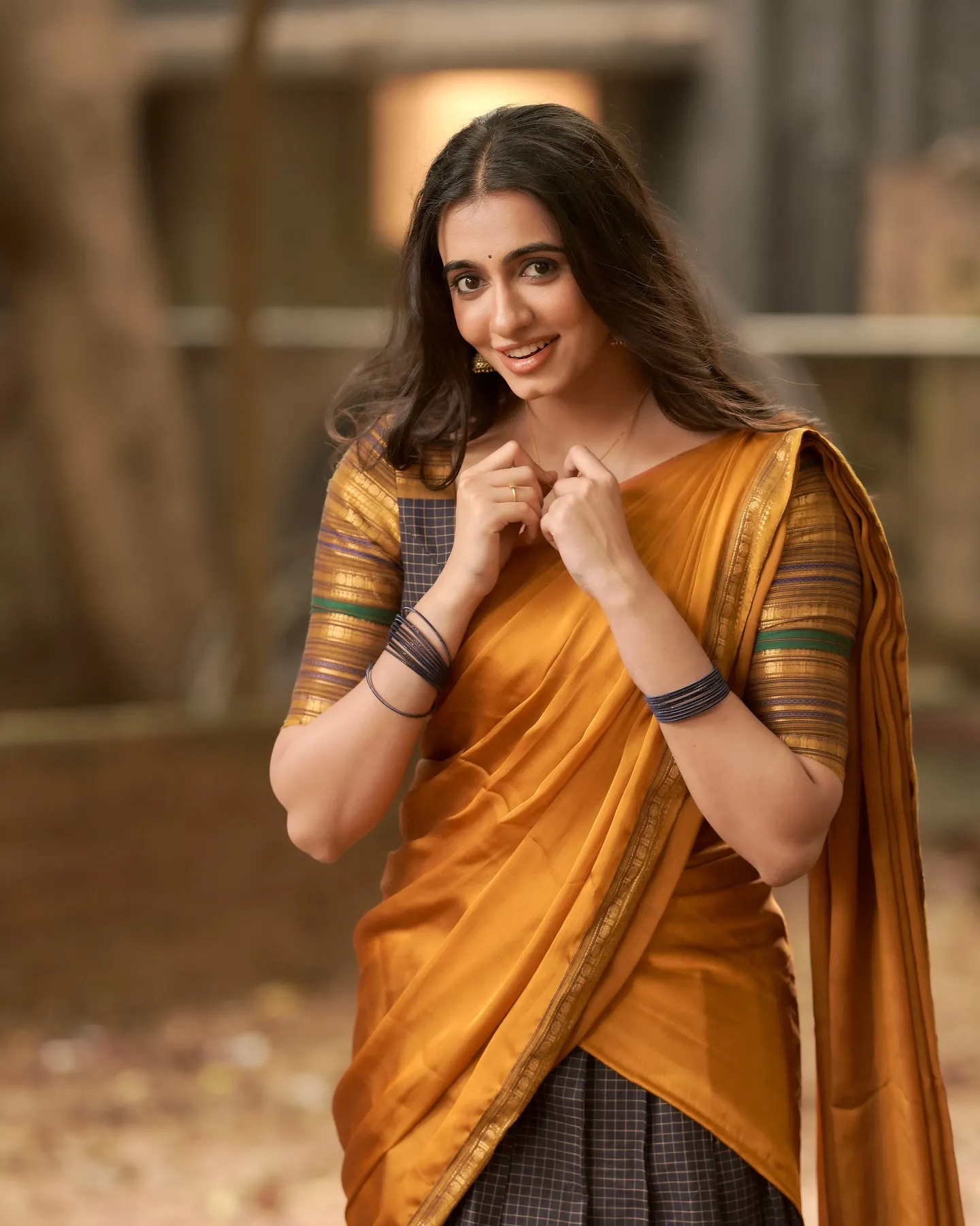 Maanasa Choudhary Cute Photos in Half Saree for Diwali