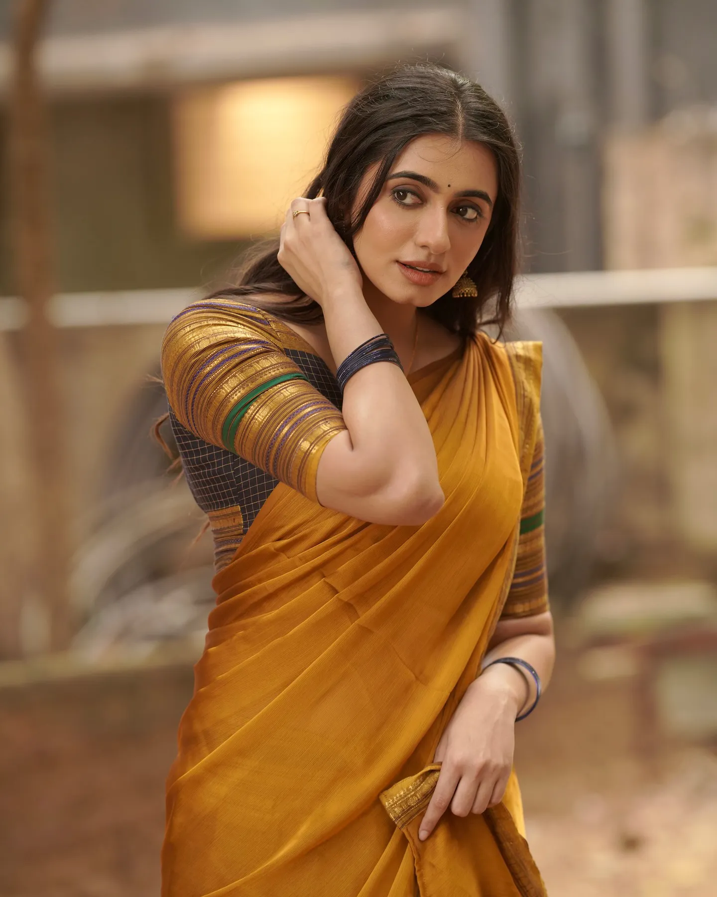 Maanasa Choudhary Cute Photos in Half Saree for Diwali