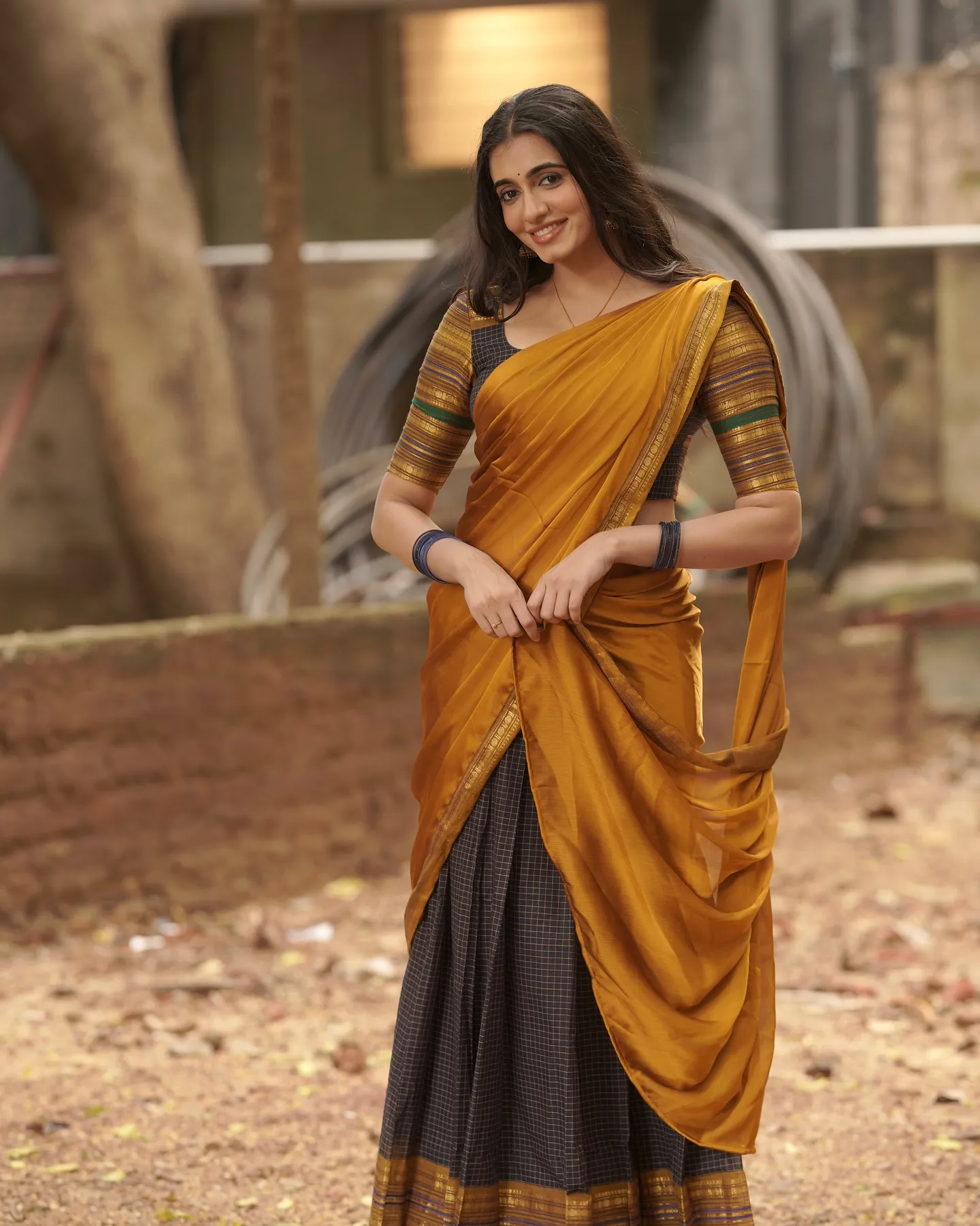 Maanasa Choudhary Cute Photos in Half Saree for Diwali