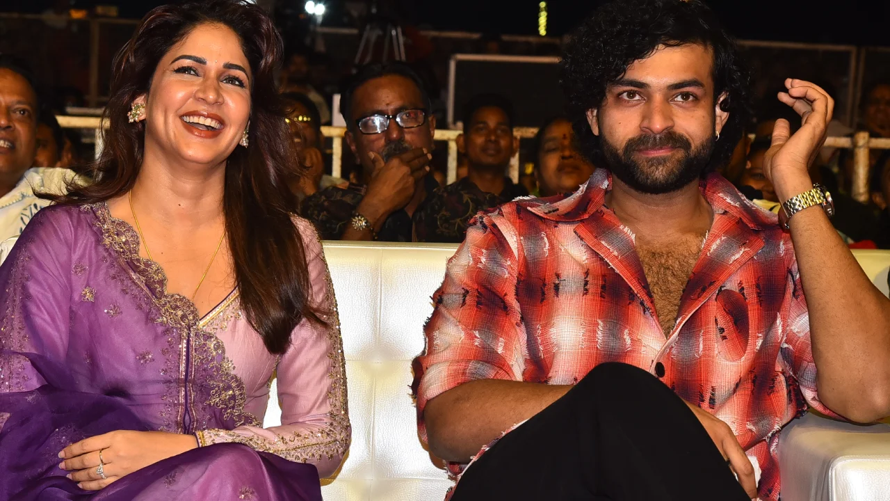 Varun Tej Matka Pre Release Event Varun Lavanya Cute Photos