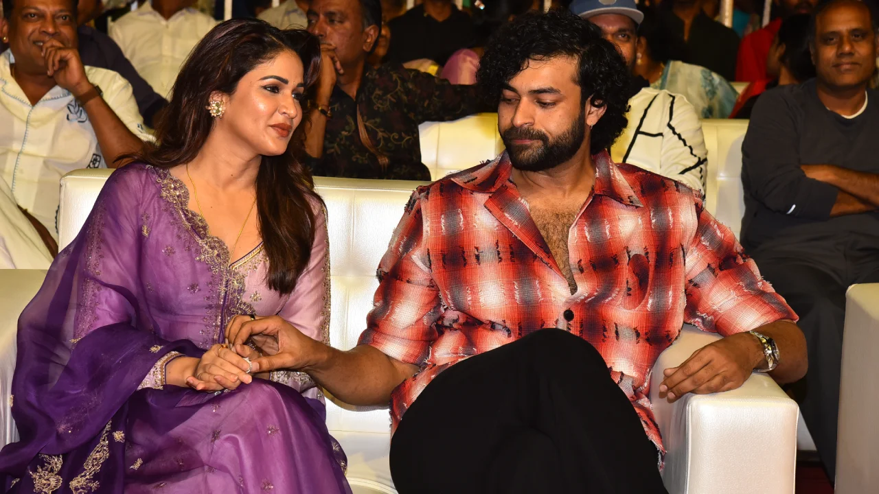 Varun Tej Matka Pre Release Event Varun Lavanya Cute Photos