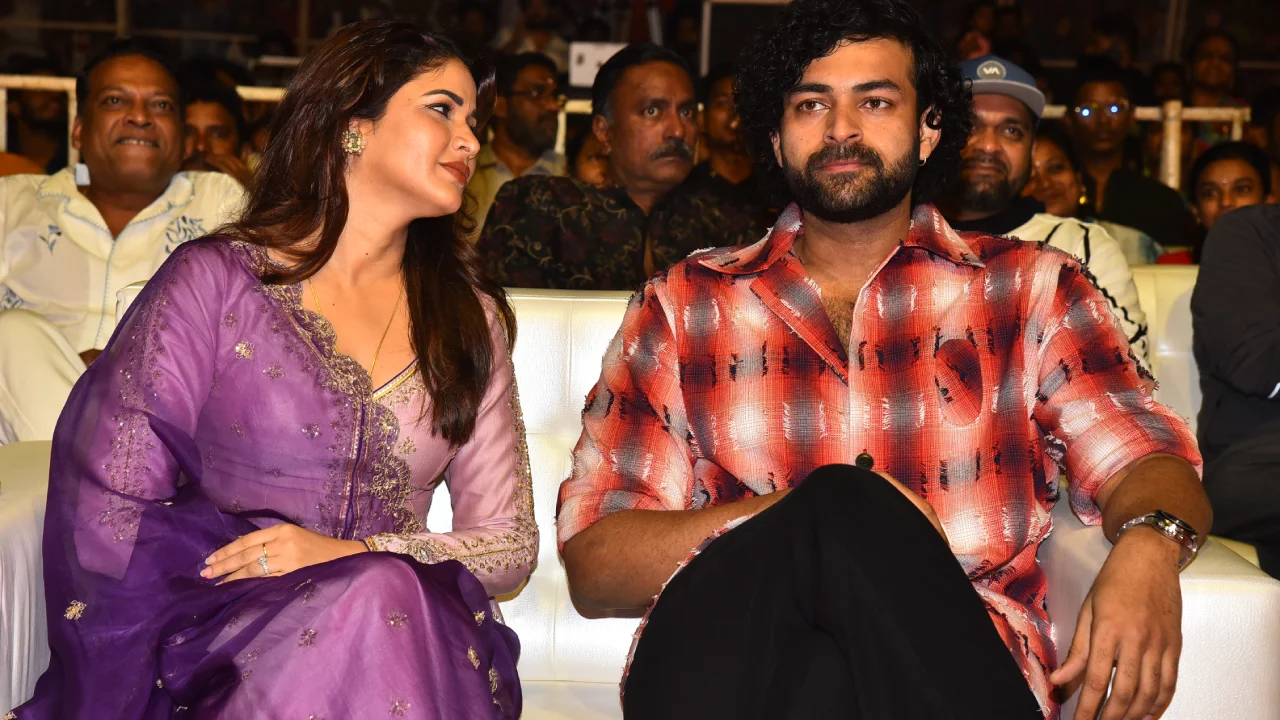 Varun Tej Matka Pre Release Event Varun Lavanya Cute Photos