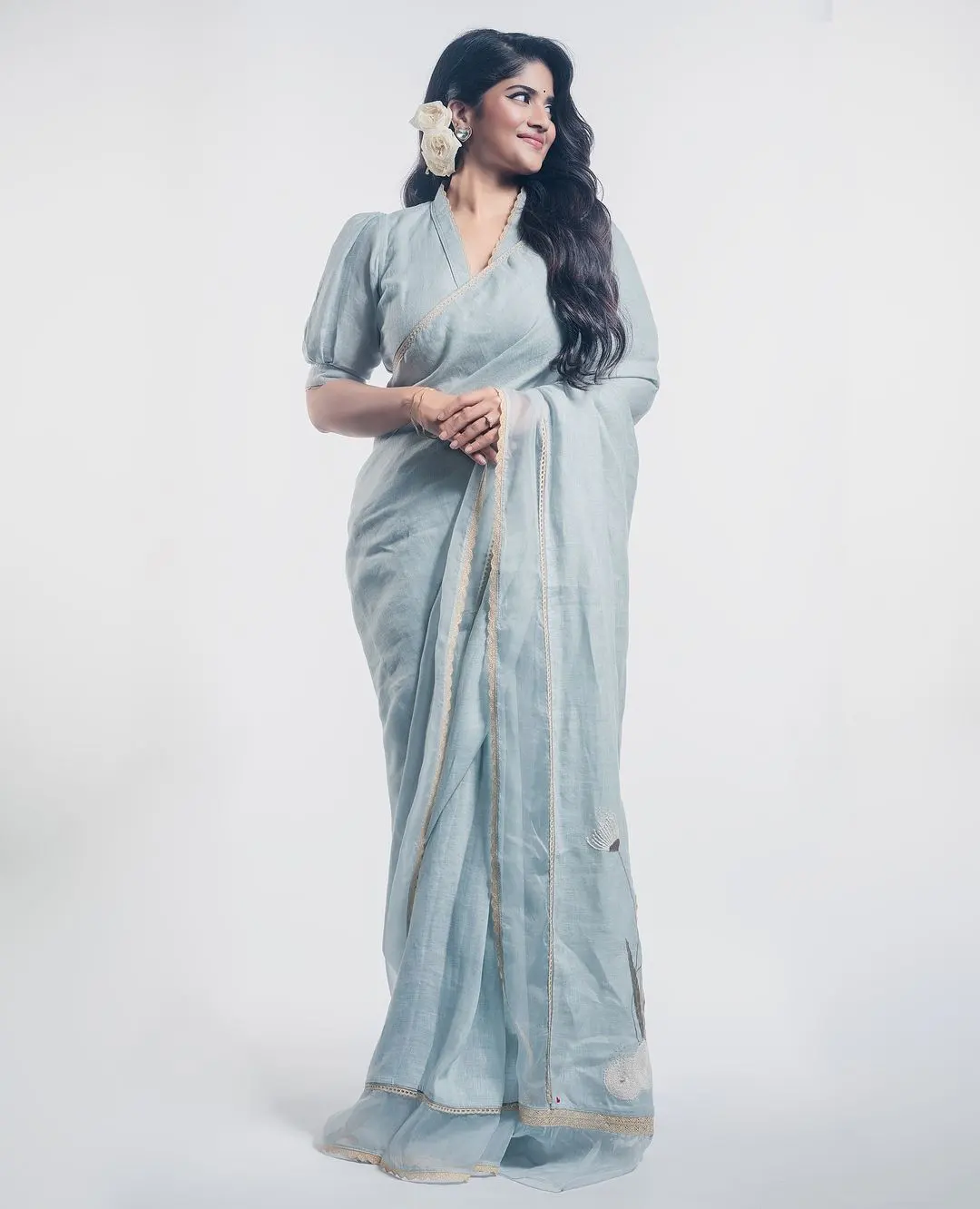 Megha Akash Vintage Looks in Saree