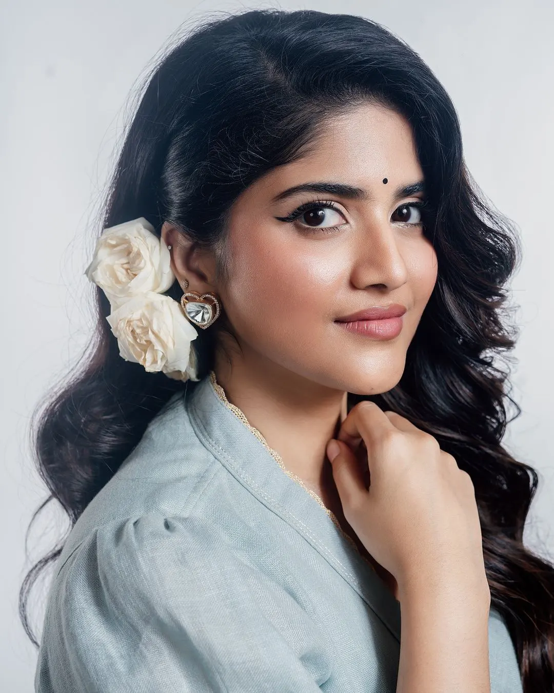 Megha Akash Vintage Looks in Saree