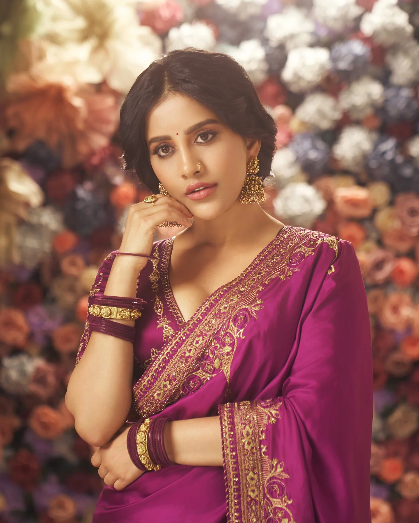 Nabha Natesh Stunning Looks in Saree