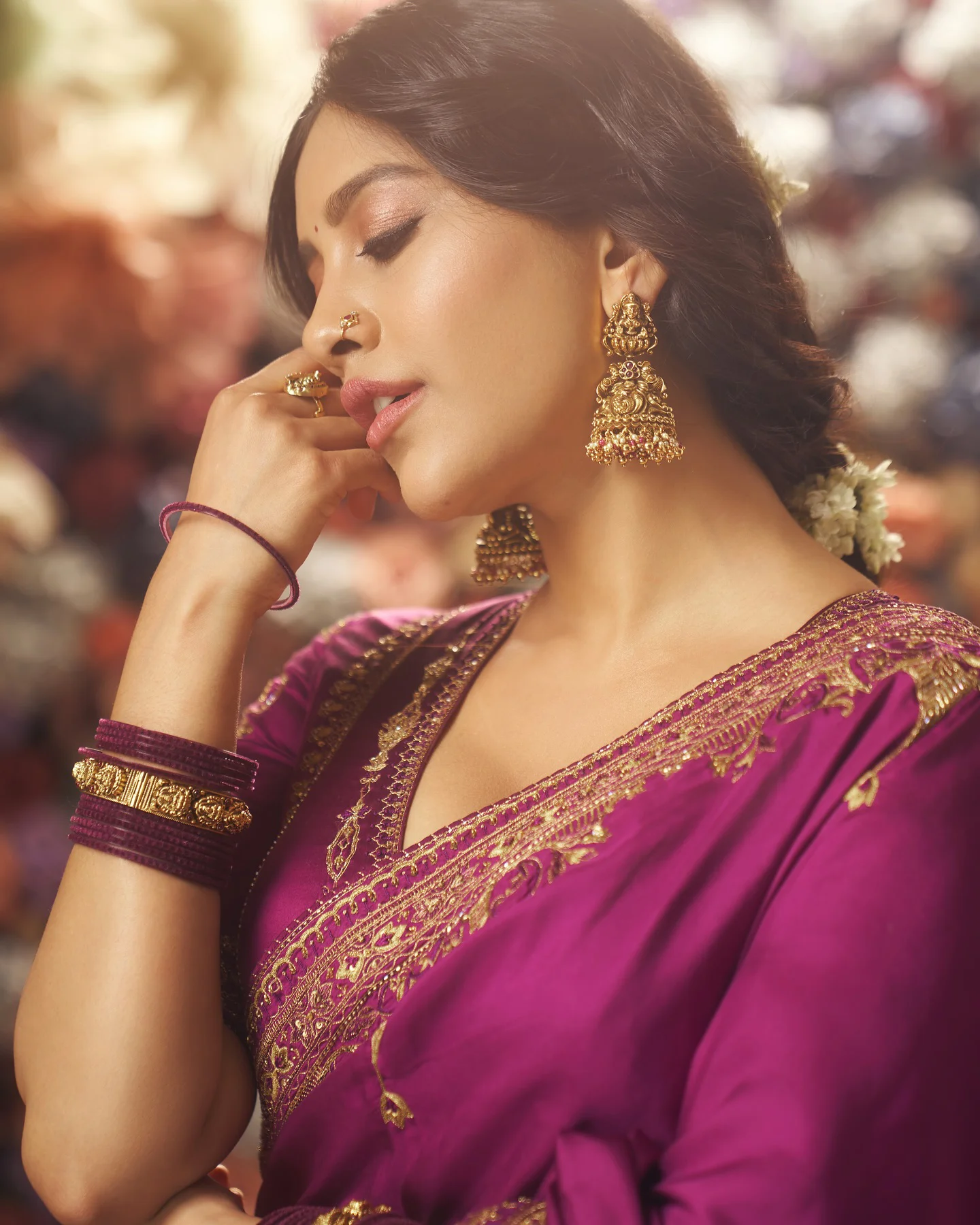 Nabha Natesh Stunning Looks in Saree