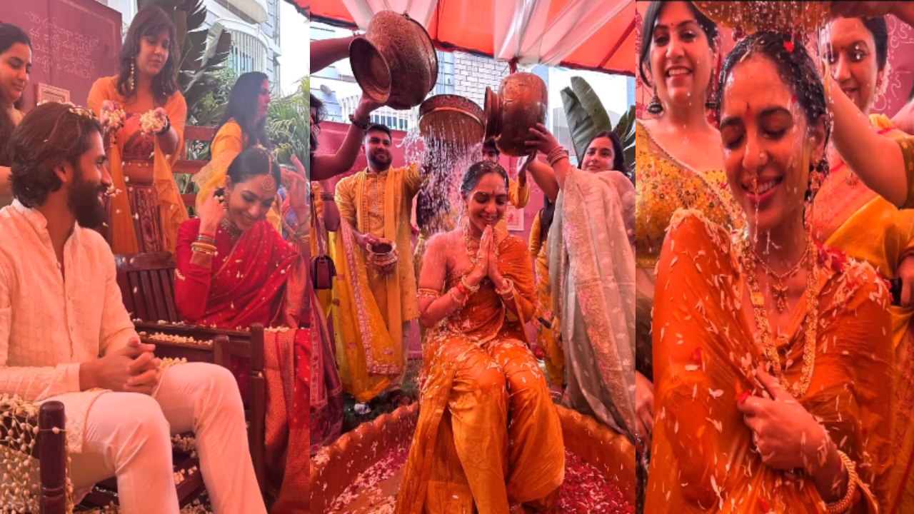 Naga Chaitanya – Sobhita Dhulipala : నాగార్జున ఇంట మొదలైన పెళ్లి పనులు.. వేడుకగా నాగచైతన్య-శోభితల హల్దీ.. Naga Chaitanya – Sobhita Dhulipala : నాగార్జున ఇంట మొదలైన పెళ్లి పనులు.. వేడుకగా నాగచైతన్య-శోభితల హల్దీ..
