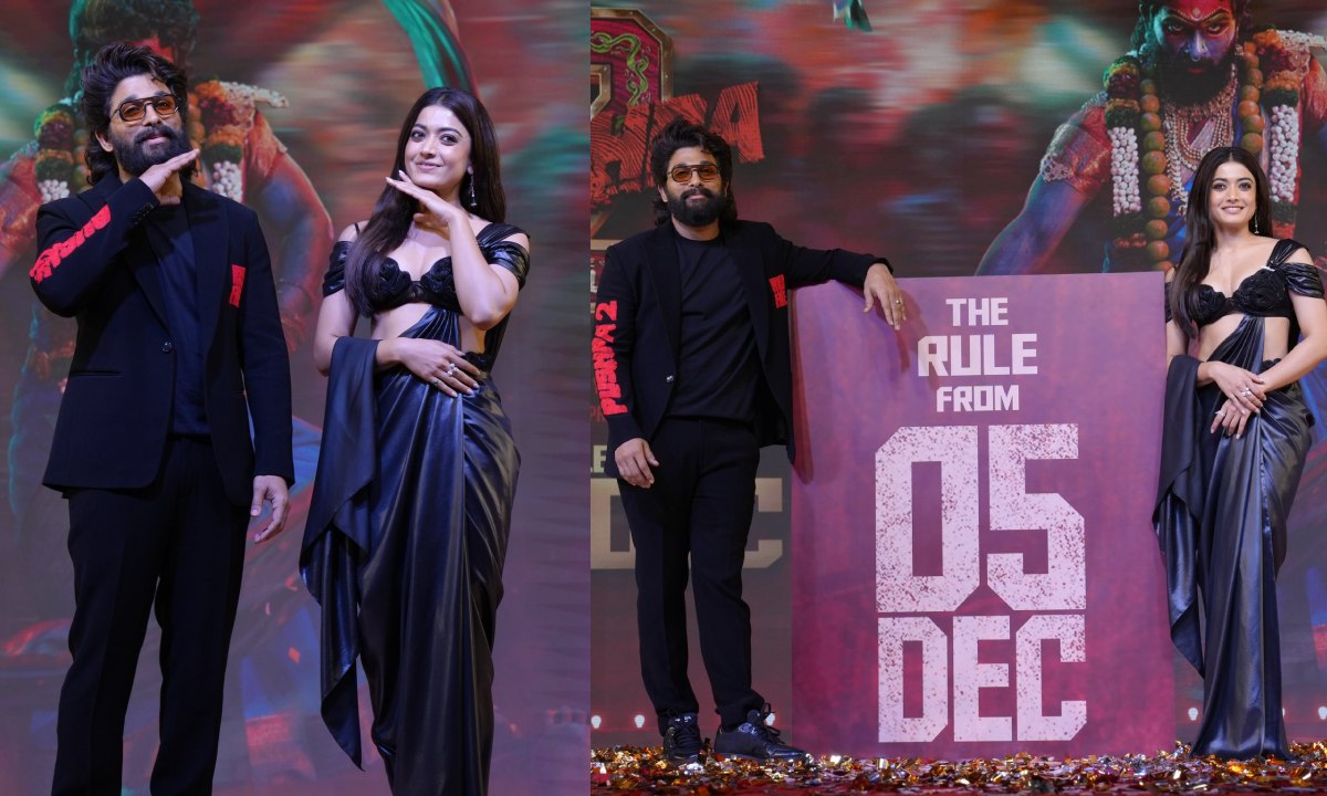 Pushpa 2 Mumbai Event : ముంబై పుష్ప 2 ఈవెంట్ ఫోటోలు చూశారా? బ్లాక్ డ్రెస్సులలో పుష్ప, శ్రీవల్లి మెరుపులు..