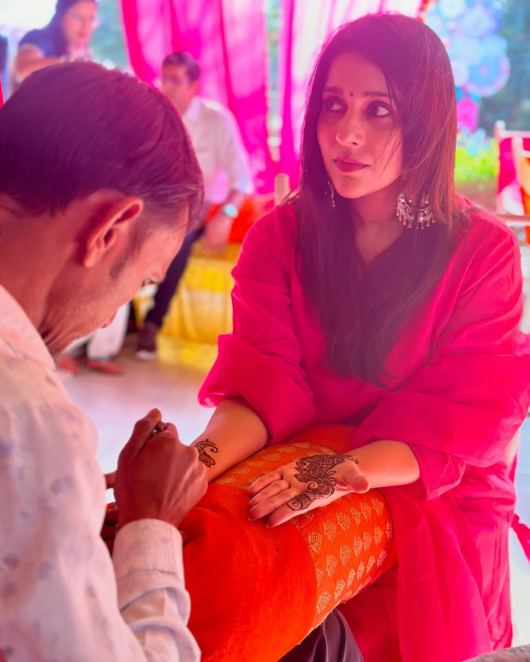 Achor Rashmi Gautam Enjoying in Sister Marriage