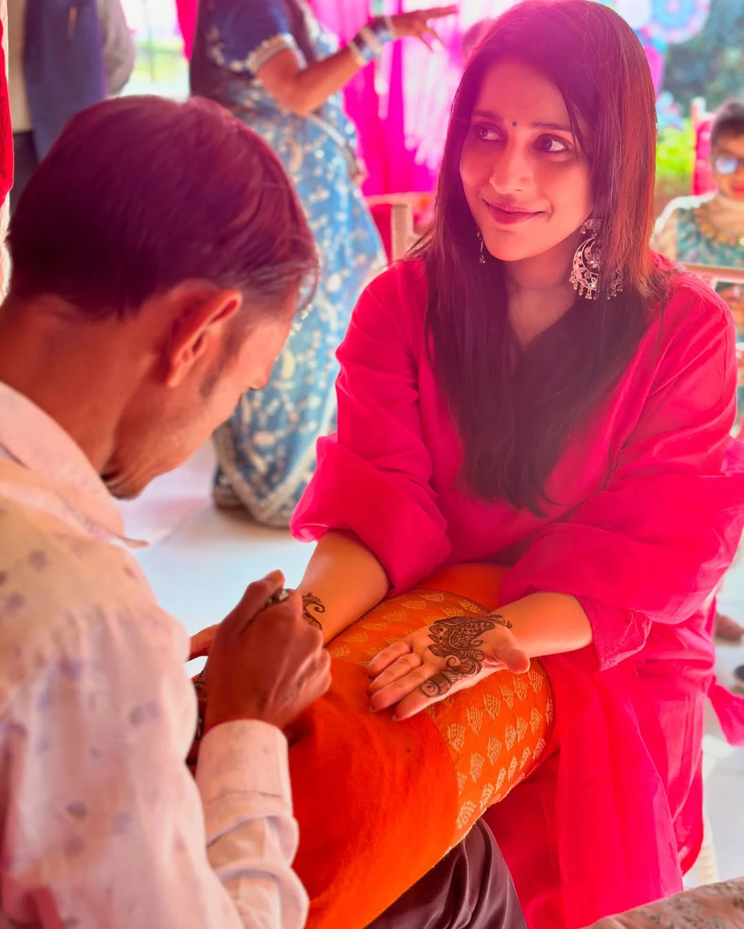 Achor Rashmi Gautam Enjoying in Sister Marriage