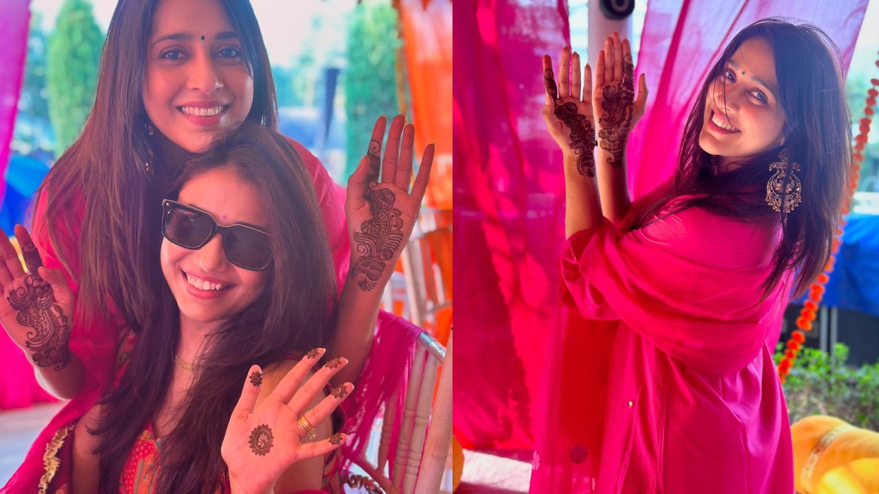 Achor Rashmi : సోదరి పెళ్లి వేడుకలో యాంకర్ రష్మీ సందడి.. మెహందీ పెట్టించుకుని.. ఫొటోలు వైరల్..