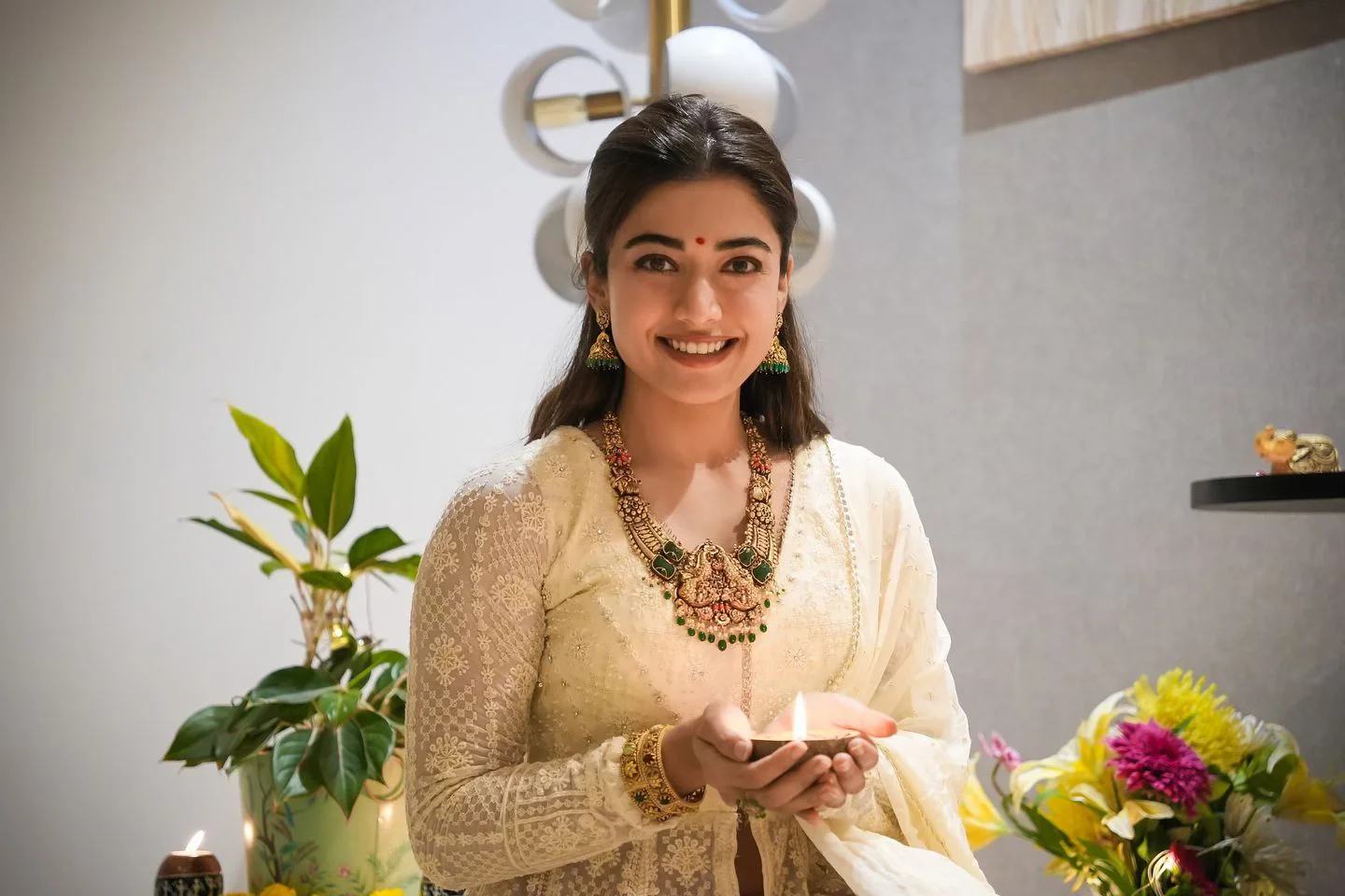 Rashmika Mandanna Cute Photos on Diwali