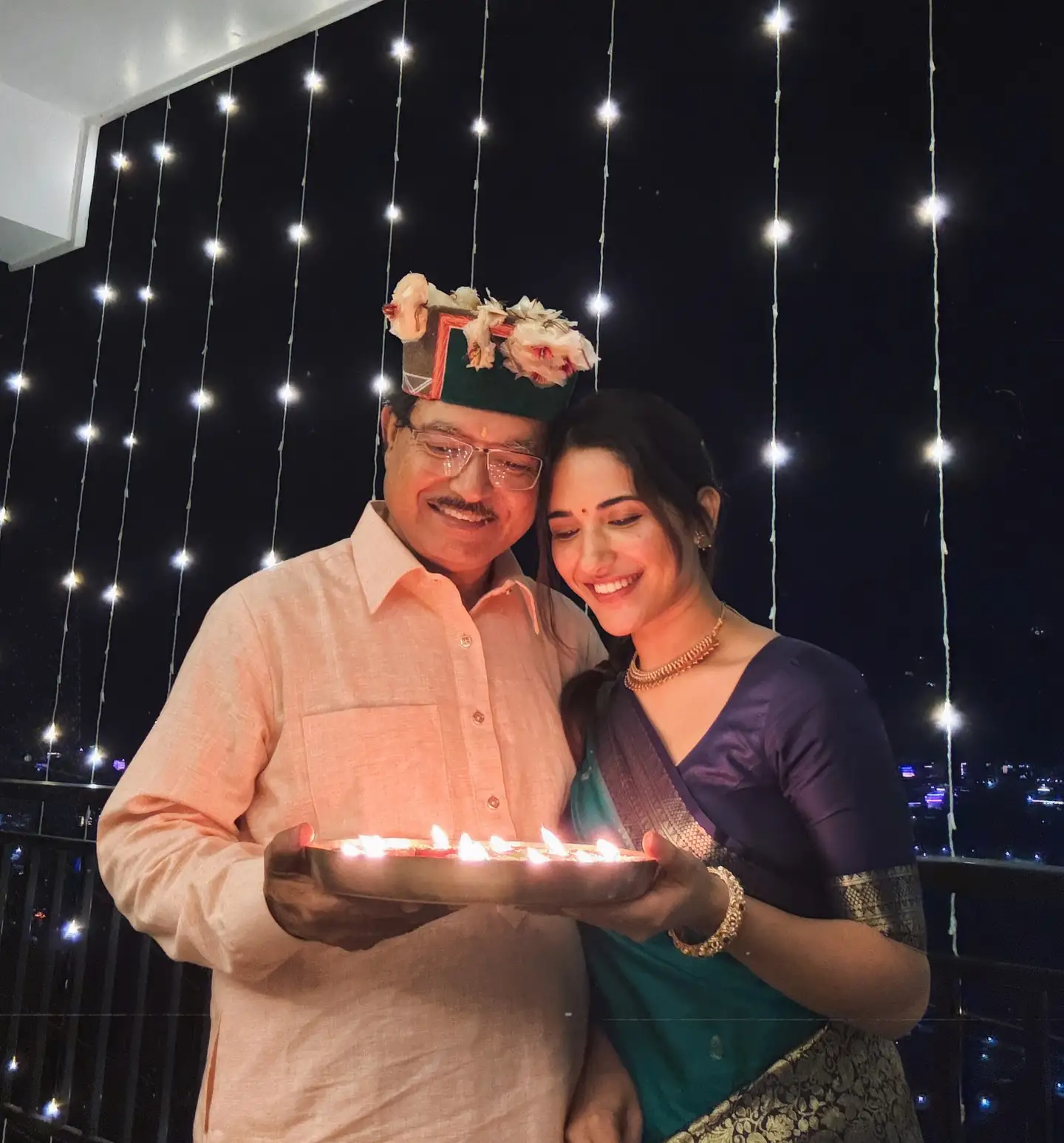 Ruhani Sharma Enjoying Diwali with Family