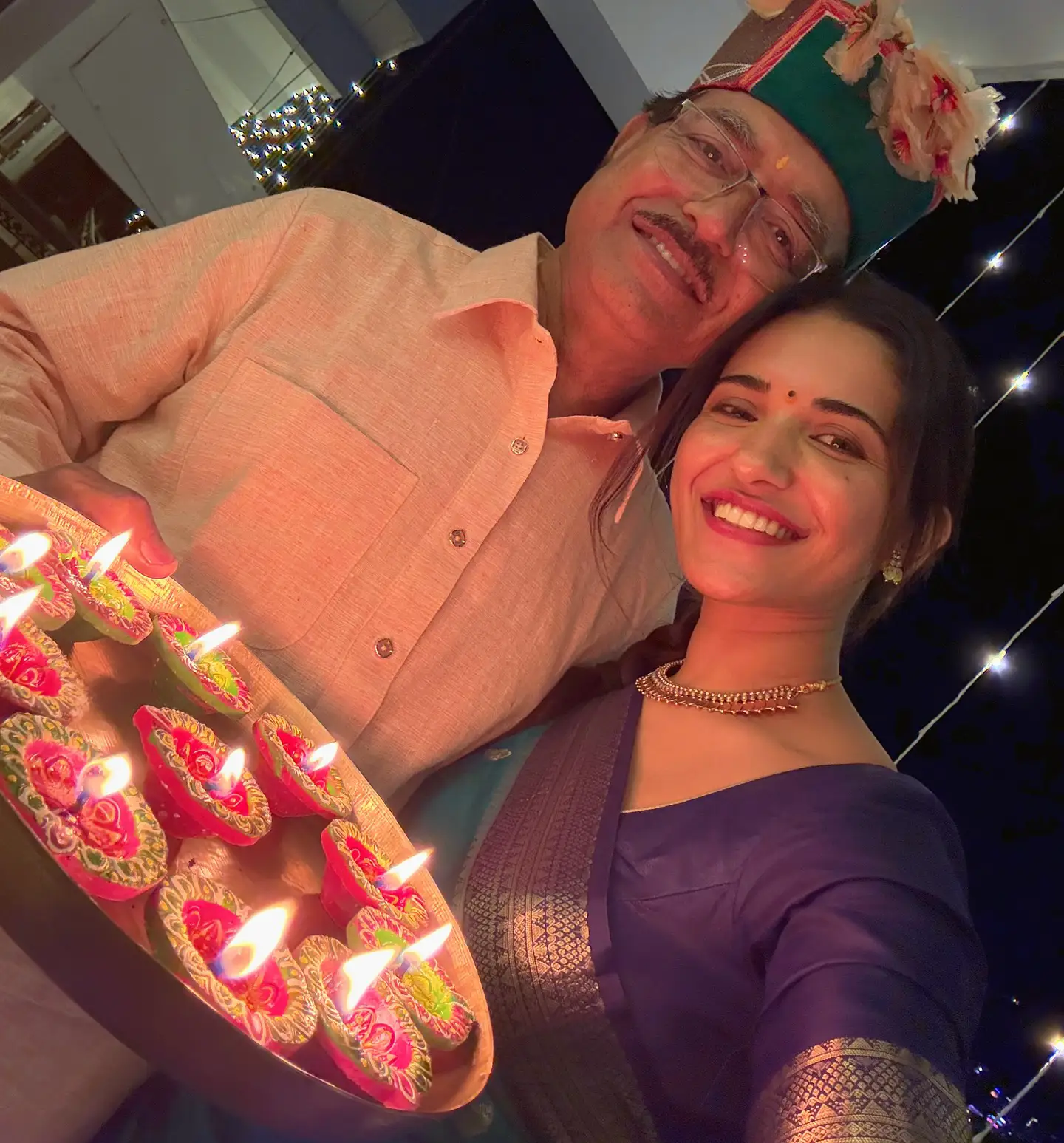 Ruhani Sharma Enjoying Diwali with Family