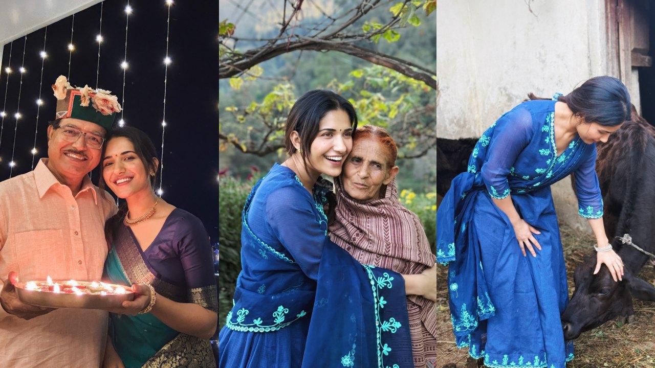 Ruhani Sharma : నానమ్మ ఇంట్లో రుహాణి శర్మ దీపావళి సెలబ్రేషన్స్ ఫొటోలు..