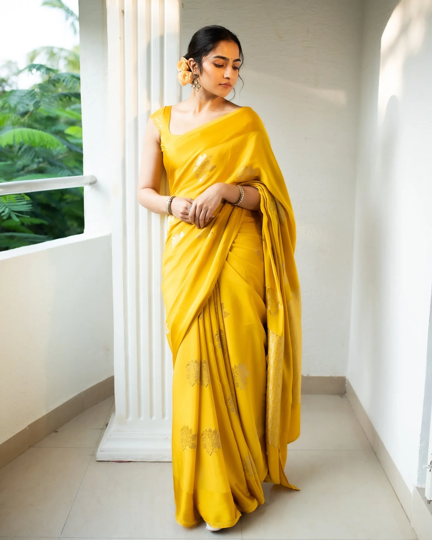 Rukmini Vasanth Stunning Looks in Saree