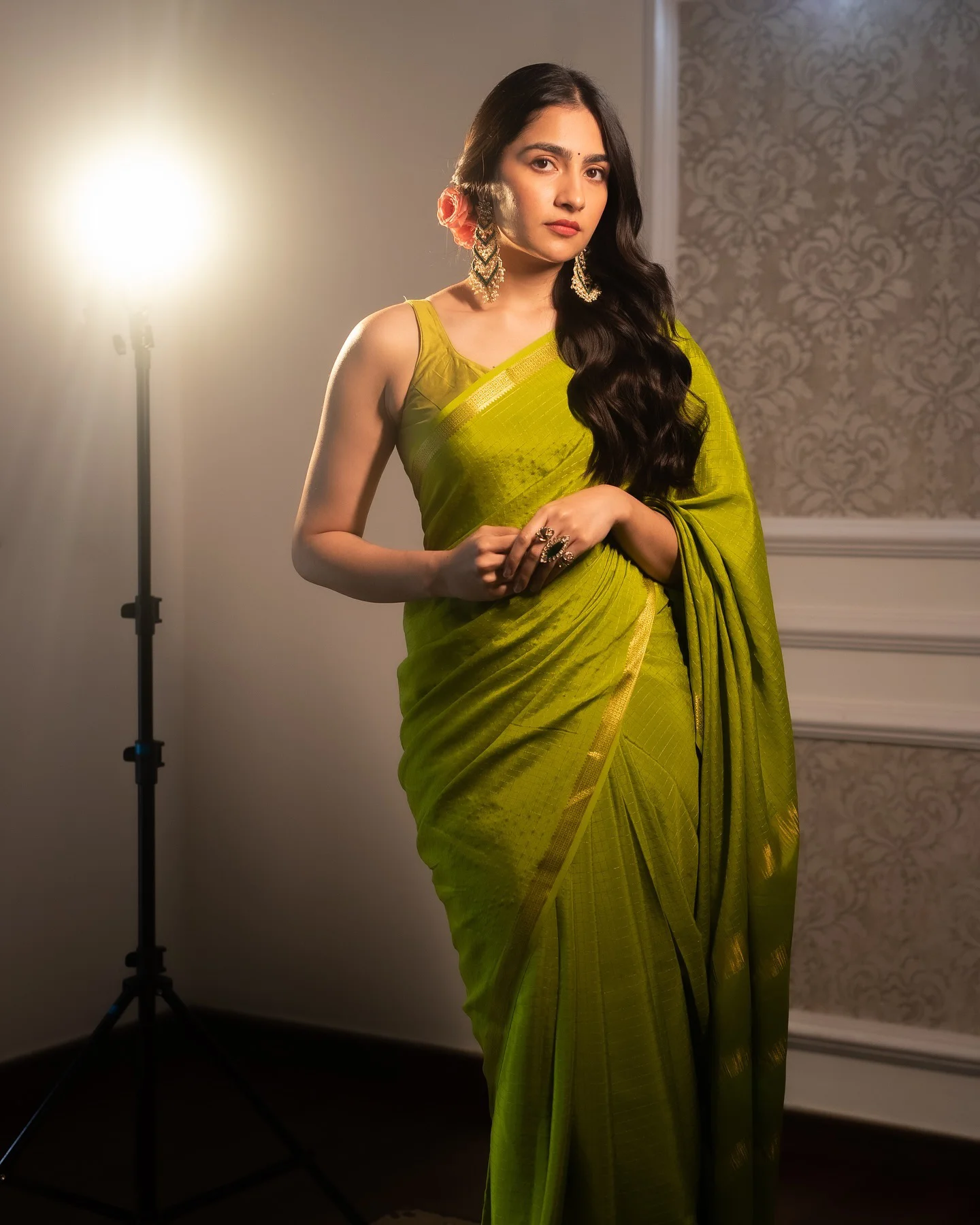Rukmini Vasanth Stunning Looks in Saree
