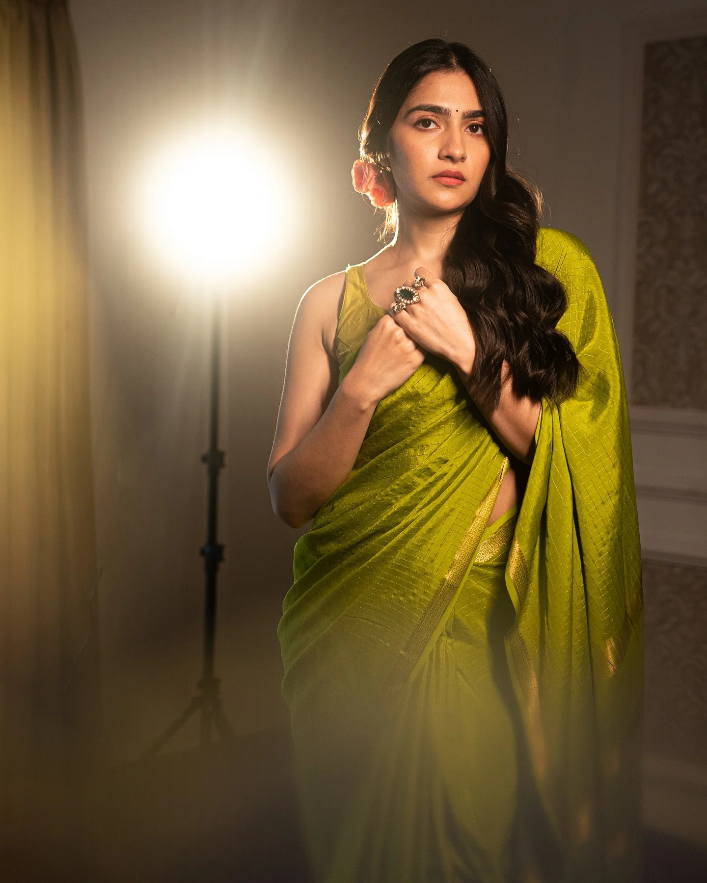 Rukmini Vasanth Stunning Looks in Saree
