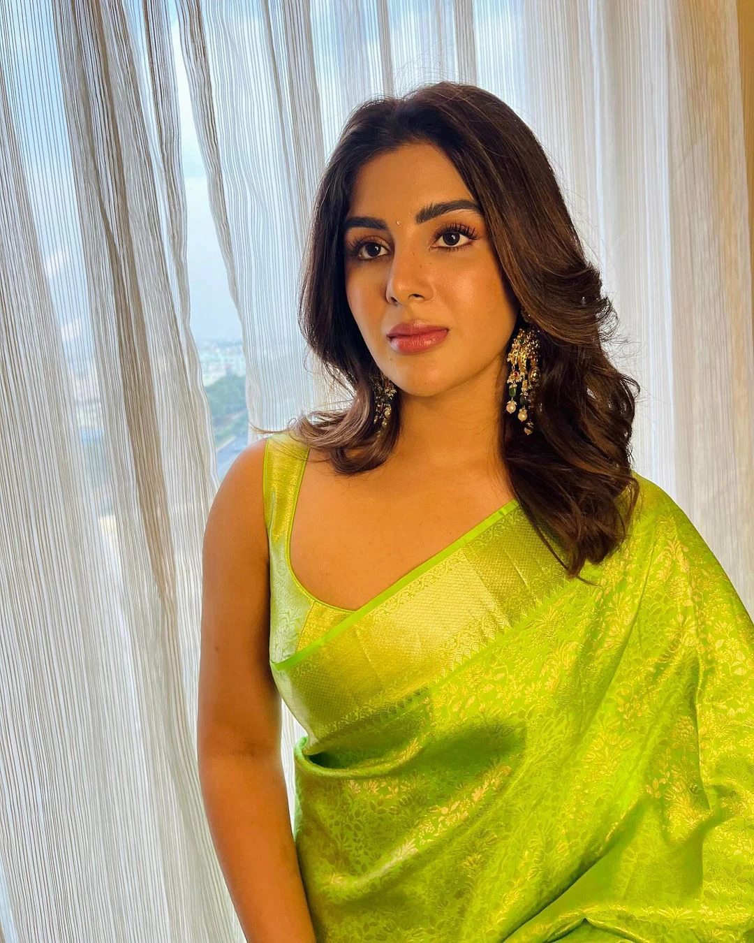 Samyuktha Stunning Looks in Saree