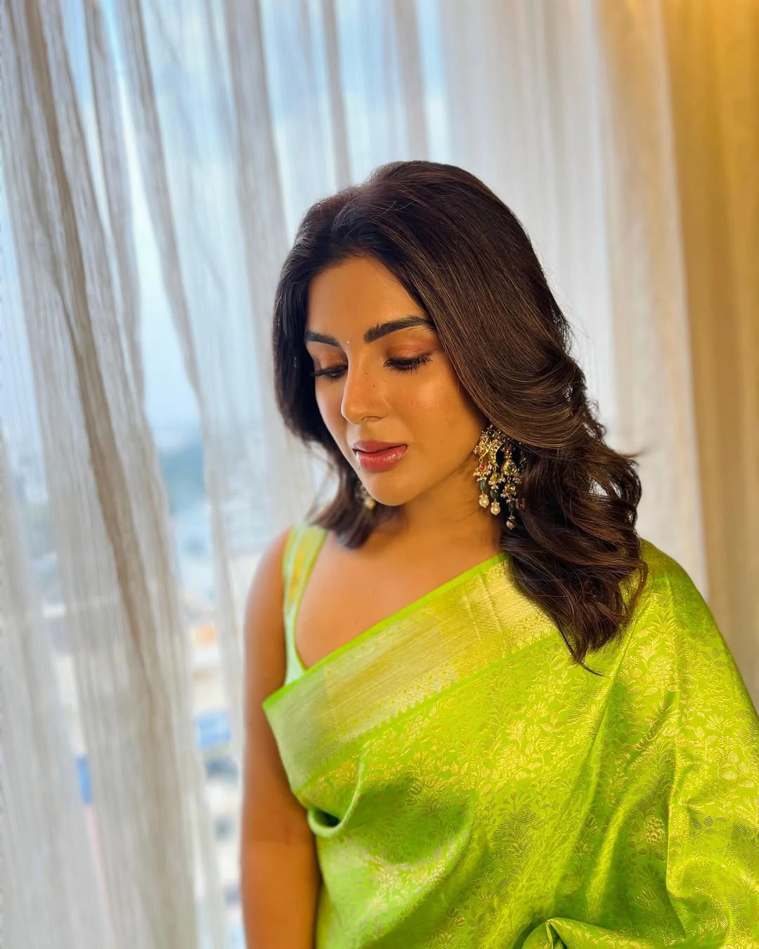 Samyuktha Stunning Looks in Saree