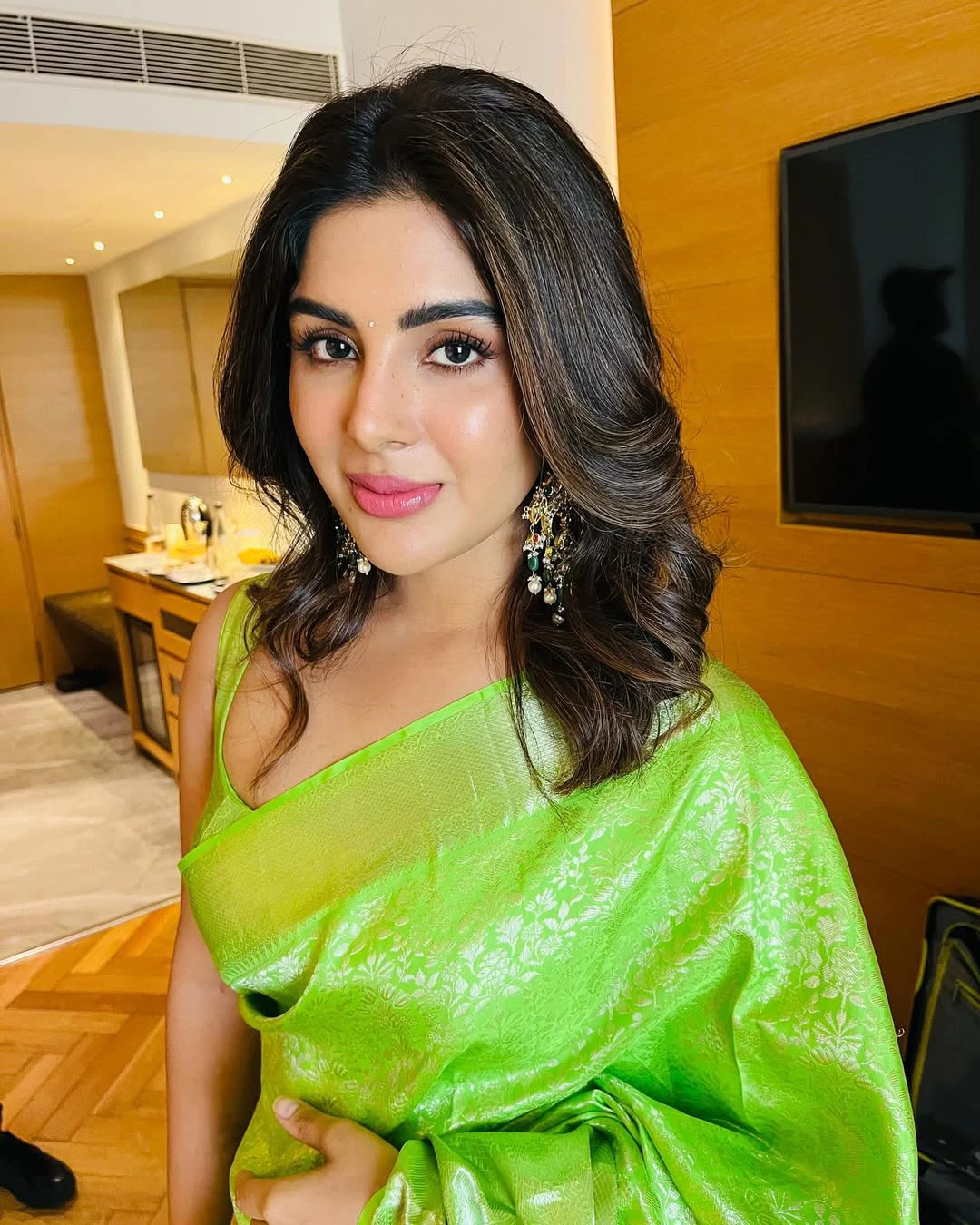 Samyuktha Stunning Looks in Saree