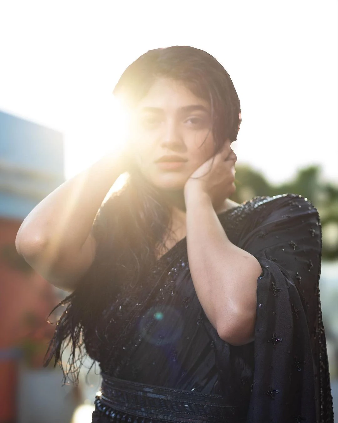 Sangeerthana Vipin Sizzling Photos in Balck Saree
