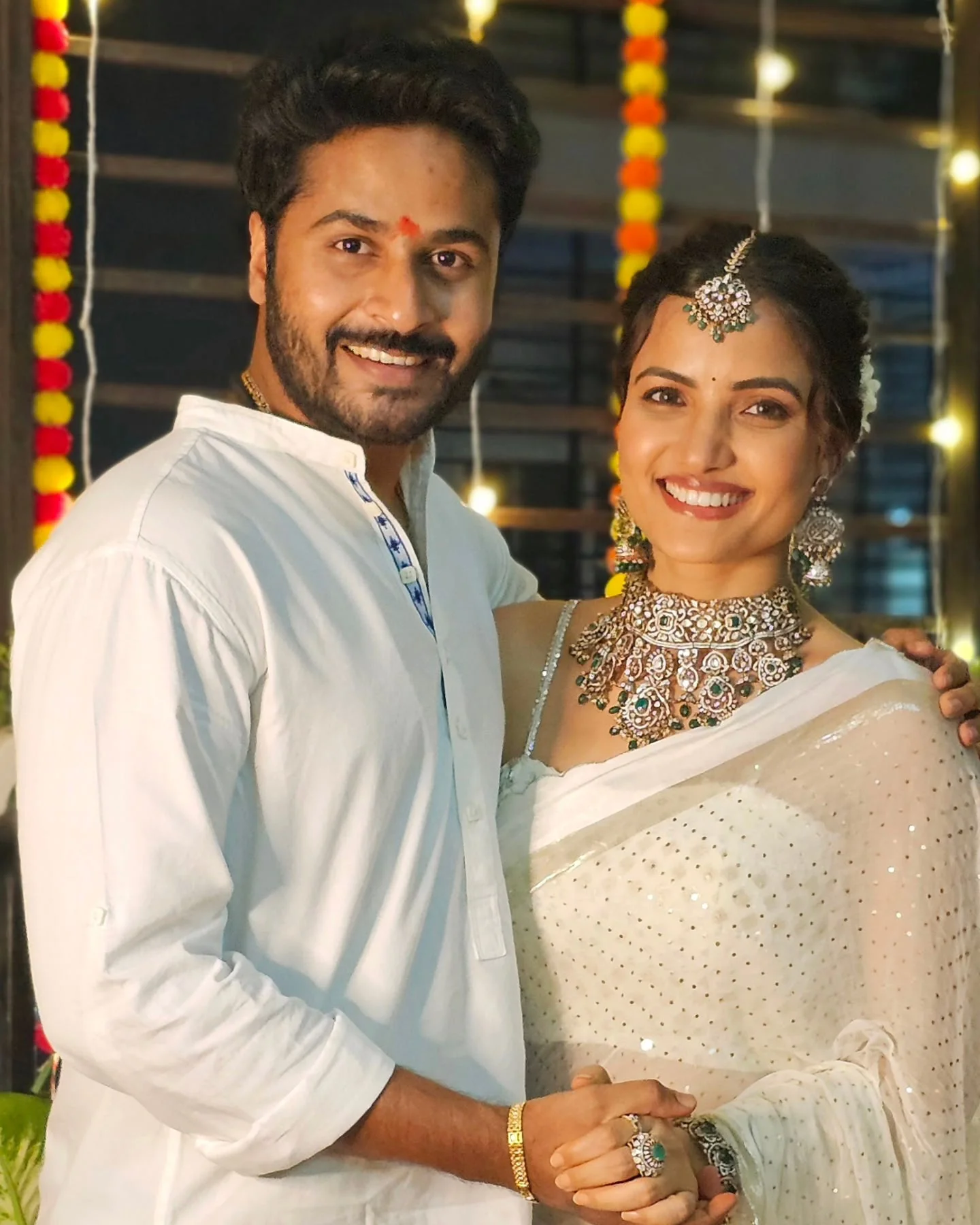 Siri Hanumanth Diwali Special Photos in White Saree