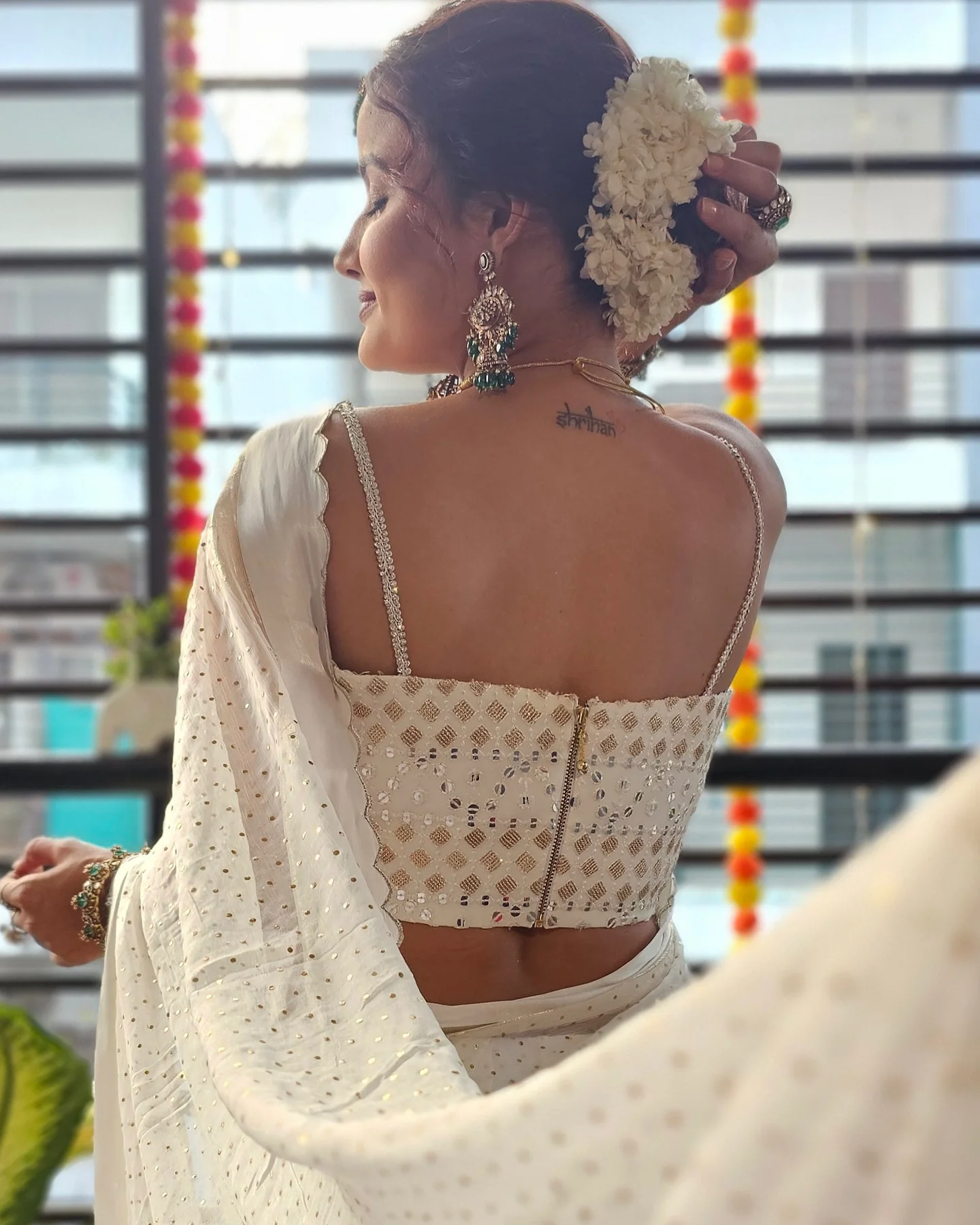 Siri Hanumanth Diwali Special Photos in White Saree