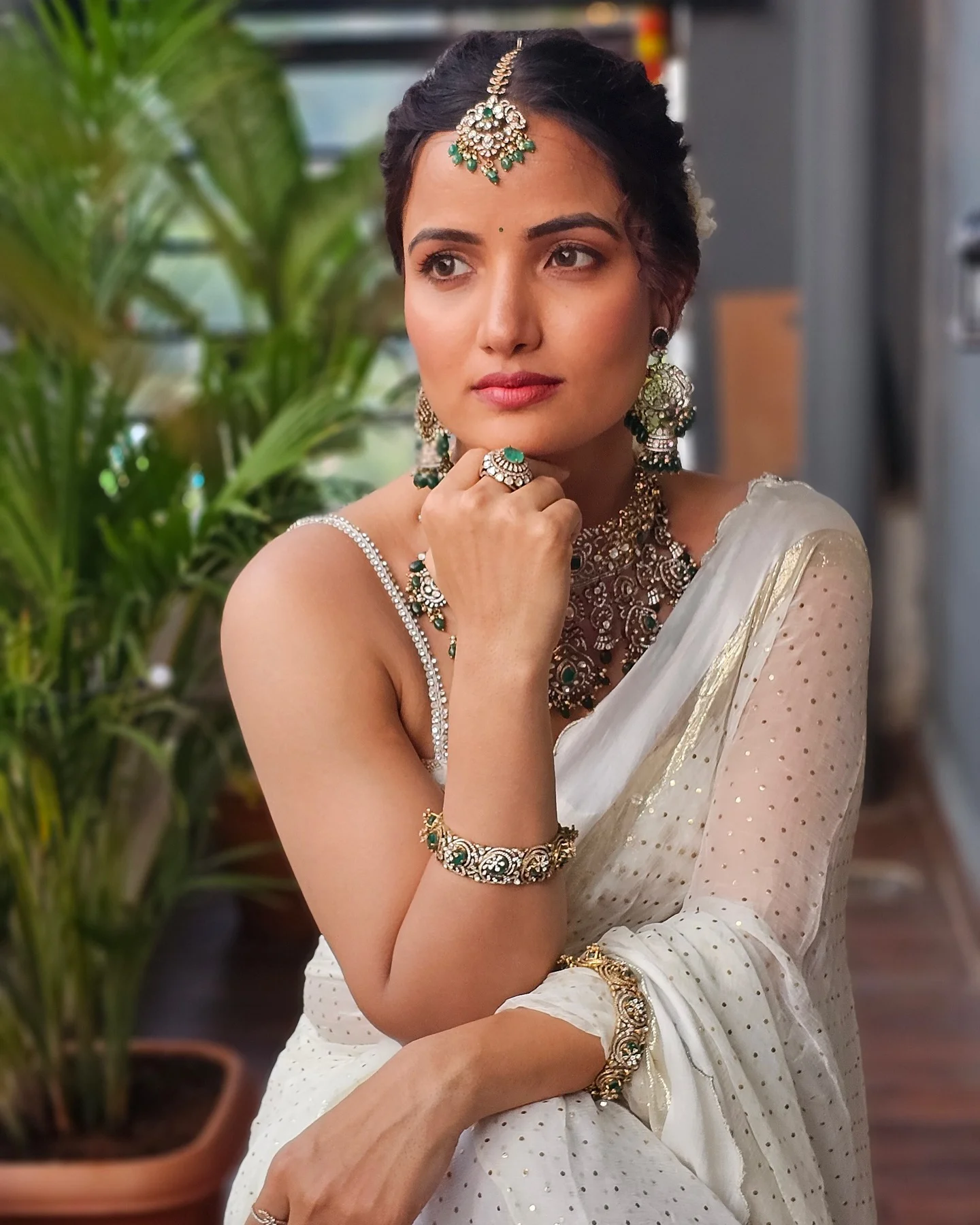 Siri Hanumanth Diwali Special Photos in White Saree