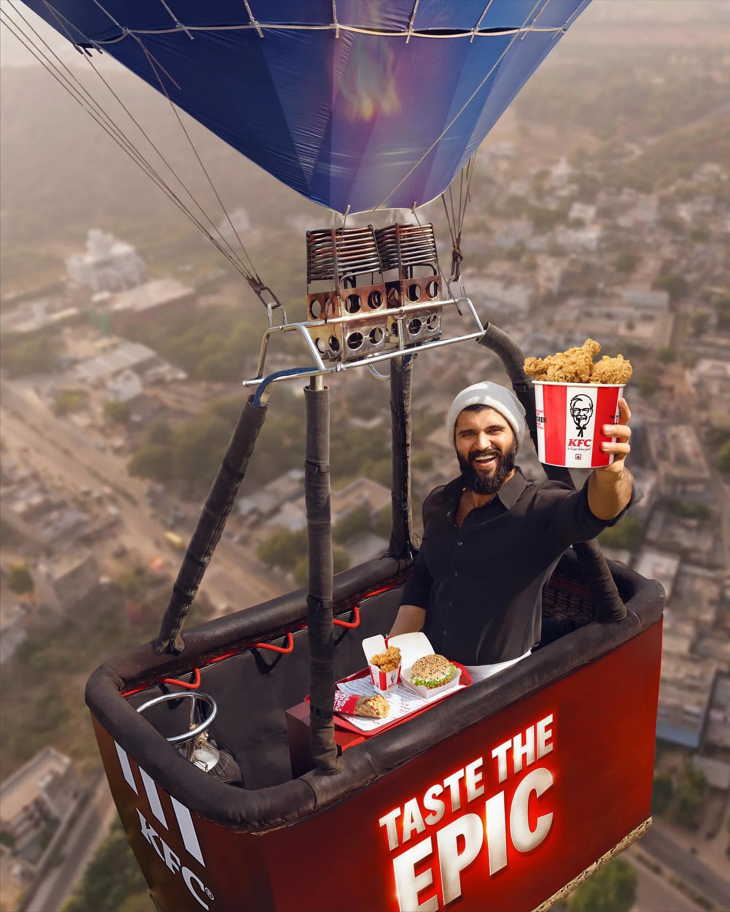 Vijay Deverakonda KFC Ad Shoot Photos