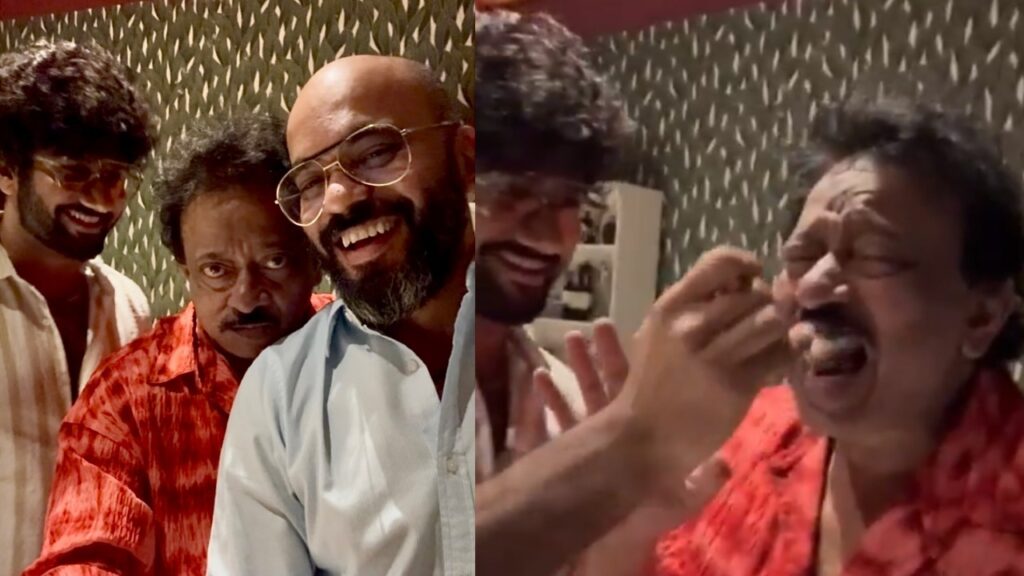 Ram Gopal Varma Prasanth Varma Suparn Varma Enjoying Photos Videos goes Viral